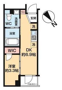 ハーモニーレジデンス中野若宮【306号室号室】の間取り