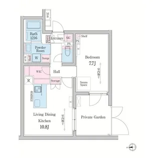 デュオメゾン渋谷【1階】の間取り