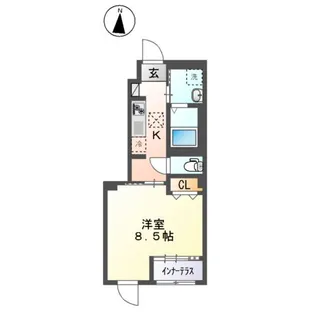 ヒルステージ野方【1階】の間取り