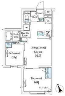 CREATIF駒澤大学前【1階】の間取り