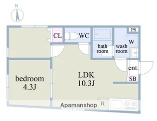 DOLCI中野富士見町【4階】の間取り