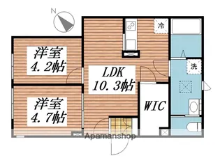 エクウス中村橋【1階】の間取り