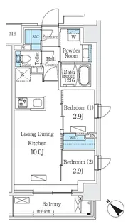 Urban Breeze 巣鴨【3階】の間取り