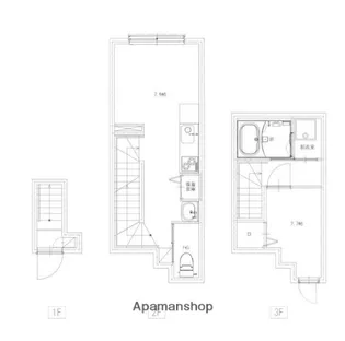 ソルナクレイシア荻窪Ⅲ【2階】の間取り