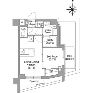 コンフォリア・リヴ永福町【4階】の間取り