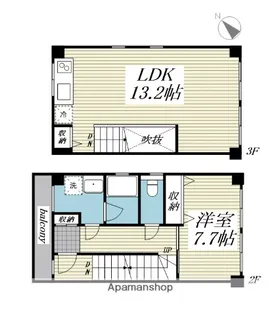 サリースマイル参番館【203号室】の間取り