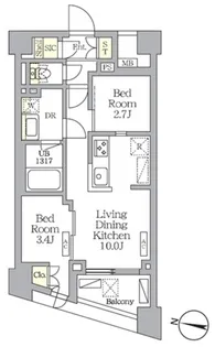 NOGATA RESIDENCE【3階】の間取り