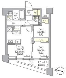 NOGATA RESIDENCE【3階】の間取り