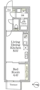 AGLAIA 新宿西落合【101号室】の間取り