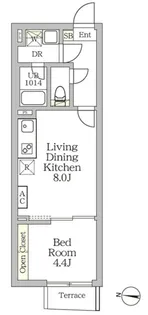 AGLAIA 新宿西落合【102号室】の間取り
