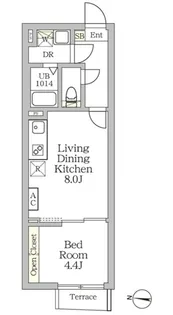 AGLAIA 新宿西落合【103号室】の間取り