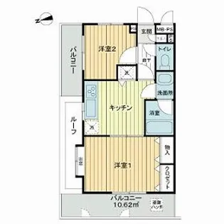 レヂオンス武蔵野パート4【4階】の間取り