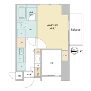 アジールコート西新宿【0704号室】の間取り