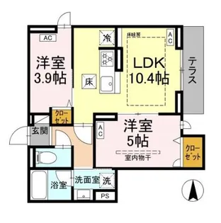 セレスティア上北沢【1階】の間取り