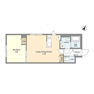 タスキSMART新大塚Ⅱ【1階】の間取り