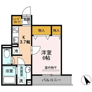 グレースマルニII【1階】の間取り