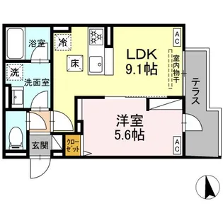 セレスティア徳丸 A【1階】の間取り