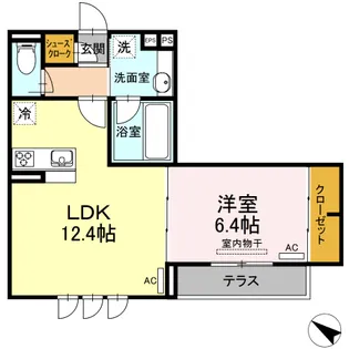 MAISON桜の杜【1階】の間取り