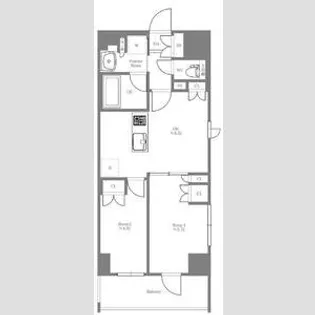 デュオステージ大山【9階】の間取り