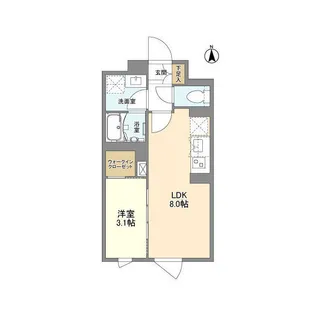 ウェルスクエア中野坂上Ⅱ【3階】の間取り