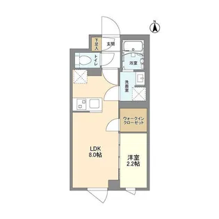 ウェルスクエア中野坂上Ⅱ【1階】の間取り