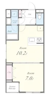 RESIDENCE KOENJI SQUARE(レジデンスコウエ【2階】の間取り