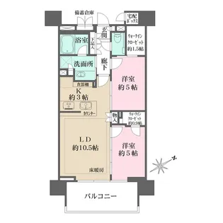 ザ・パークハウス東中野プレイス【7階】の間取り