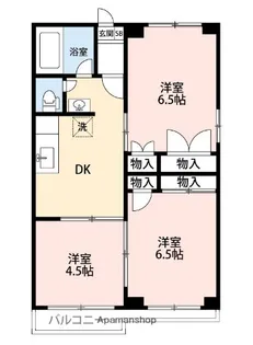 甘泉園ハイツ【4階】の間取り