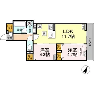セレスティア上鷺宮II【1階】の間取り