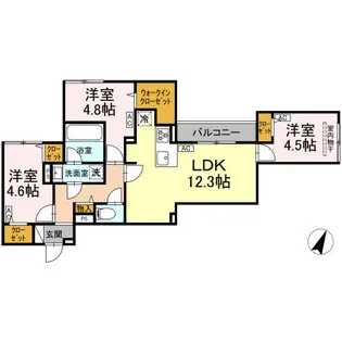 セレスティア上鷺宮Ⅱ【2階】の間取り