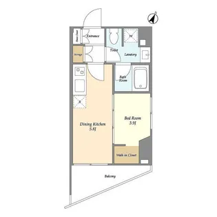 LUMIEC HONCHO WEST【5階】の間取り