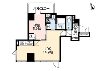 希神楽坂テラス【6階】の間取り