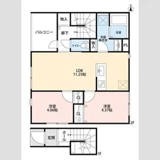 リーブルファイン練馬西大泉【2階】の間取り