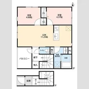 リーブルファイン練馬西大泉【2階】の間取り
