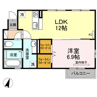 ソレイユ【1階】の間取り