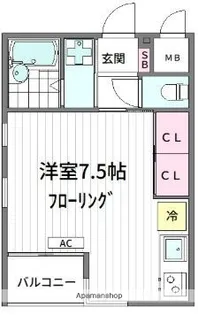 クレフA棟【102号室】の間取り