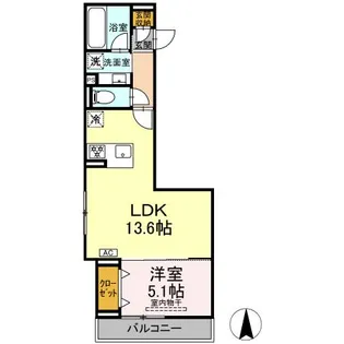 ヴィラ アンムート赤堤【2階】の間取り