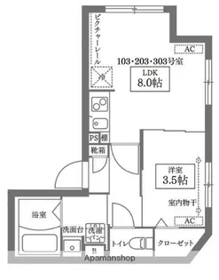 COCOCUBE南長崎【3階】の間取り