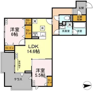 オルテンシア【1階】の間取り