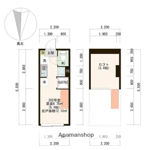 APT上石神井【2階】の間取り