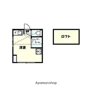 ルームズ市谷A棟【2階】の間取り