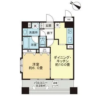 グランステューディオ新中野【0501号室】の間取り