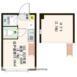 SUN BLOOM中落合【1階】の間取り