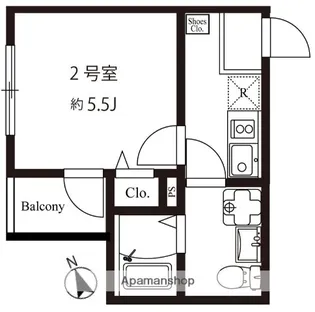 モダンアパートメント上板橋【202号室】の間取り
