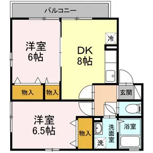 ピア シャトル B【2階】の間取り