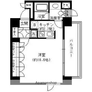 アゼリアテラス新宿【3階】の間取り