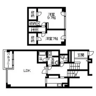 参宮橋マンション【1階】の間取り