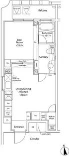 プライマル新宿若松町【10階】の間取り