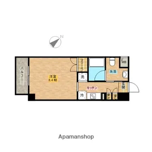 ライジングプレイス池袋【5階】の間取り