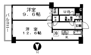 ガーデン目黒南【3階】の間取り